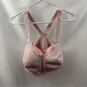 Victoria's Secret Knockout Sports Bra Pink 38DD Underwire Front Close Zip